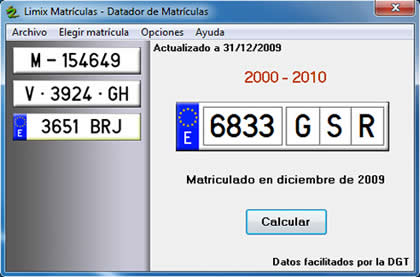 matriculas de coches